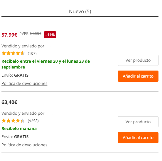 Ejemplo de Buybox