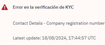 Error KYC por información incompleta o incorrecta en Mirakl